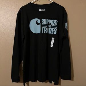 Carhartt “Support The Trades” Long Sleeve Loose fit Heavyweight - Black - XL